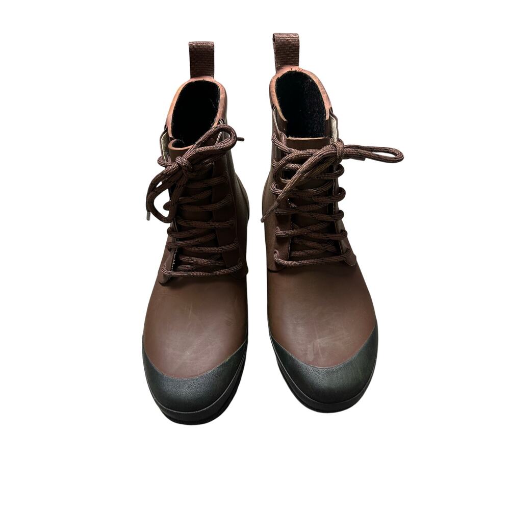 Madewell The Lace Up Lugsole Rain Boot Style MA442 - Picture 2 of 10